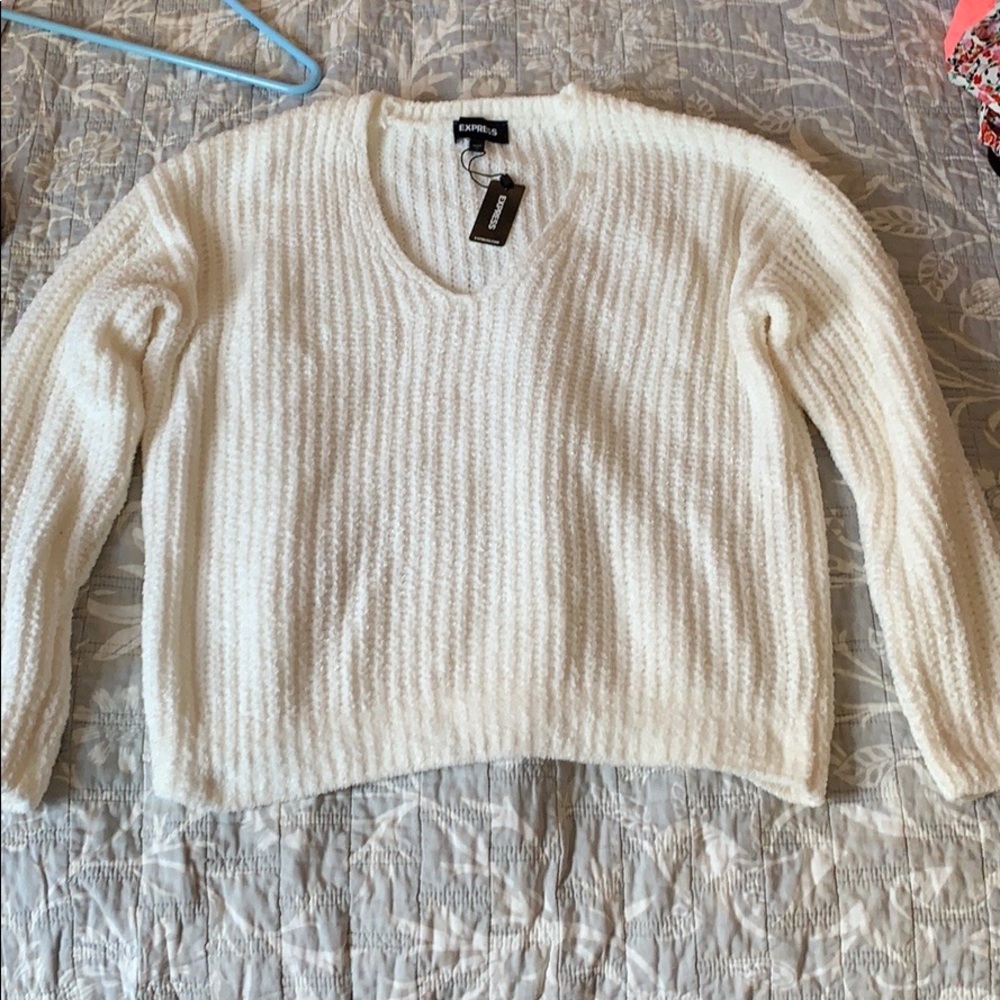 NWT EXPRESS off white sweater